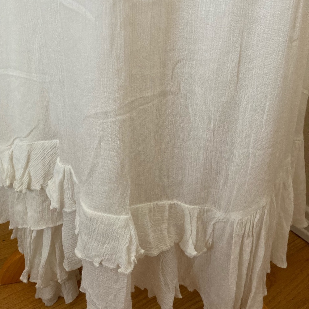 Strapless corset dress Free People white boho dress maxi dress open back - Picture 11 of 16